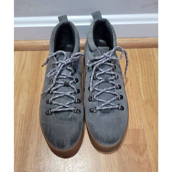 A7EIJE Eden Grey Leather Platform 8.5 - Picture 2 of 8